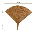SET DE 10 ABANICOS DE PALMA NATURAL ARTESANALES
