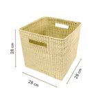 Canasta caja de almacenamiento tejida de palma