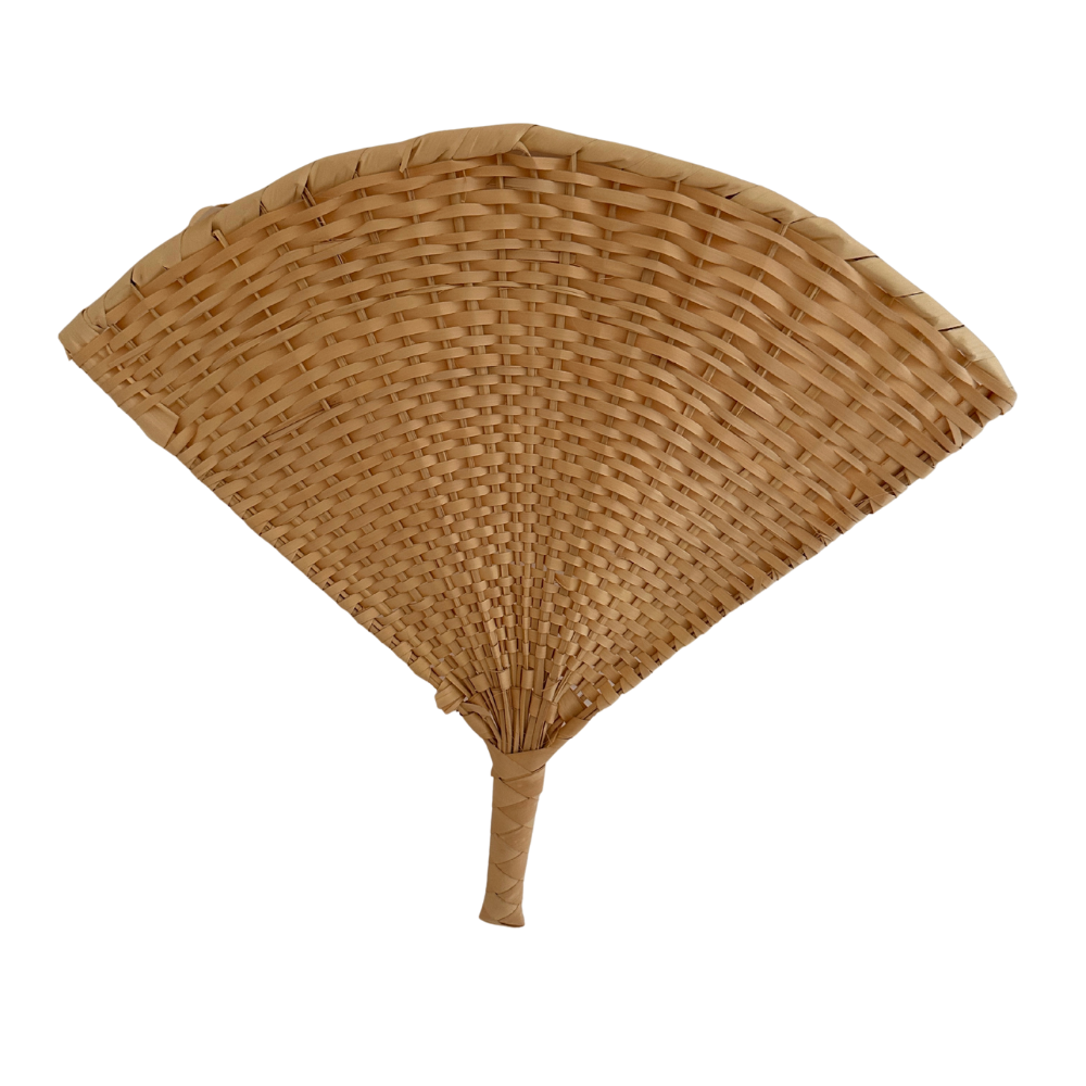 SET DE 10 ABANICOS DE PALMA NATURAL ARTESANALES