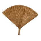 SET DE 10 ABANICOS DE PALMA NATURAL ARTESANALES