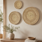 Plato para pared tejido de palma