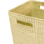 Canasta caja de almacenamiento tejida de palma